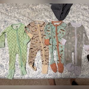 Remi and Friends Bamboo Pajamas 0-3m Bundle of 4